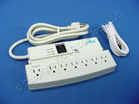 Leviton 7-Outlet COMMERCIAL Surge Protector Power Strip Suppressor CABLE 4950-PSC