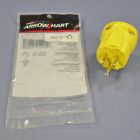 Cooper Arrow Hart Yellow Corrosion Resistant QuickGrip Plug 2P3W 15A-125V AH5965CR