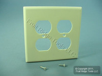 Leviton MIDWAY 2-Gang Almond Duplex Receptacle Wallplate Outlet Cover 80516-A