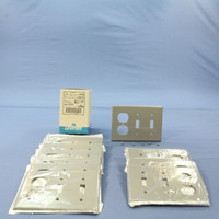 10 Leviton Gray Switch Plates Duplex Receptacle Outlet Cover Wallplate Switchplate 87021