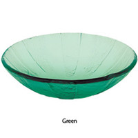 Decolav 17" Green Pinwheel Artistic Non-Tempered Glass Vanity Vessel Sink Bowl