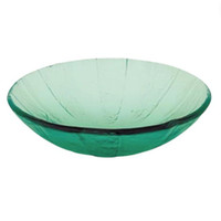 Decolav 17" Green Pinwheel Artistic Non-Tempered Glass Vanity Vessel Sink Bowl