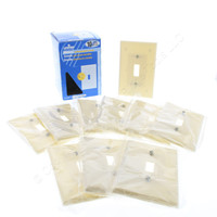 10 Leviton Ivory MIDWAY Toggle Switch Cover Wall Plate Switchplates 80501-I
