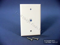 Leviton White MIDWAY 1-Gang Phone Radio Cable Wallplate .312" Opening 80513-W