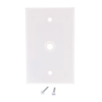 Leviton White MIDWAY 1-Gang Phone Radio Cable Wallplate .312" Opening 80513-W