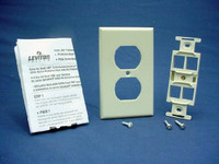 Leviton Quickport Snap-In 4-Port Wallplate Insert Duplex 106 Almond 40898-ABR