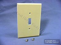 Leviton Almond JUMBO Toggle Switch Cover Wallplate Oversize Switchplate 82101