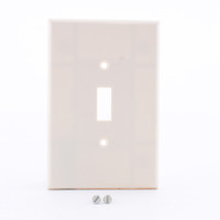 Leviton Almond JUMBO Toggle Switch Cover Wallplate Oversize Switchplate 82101
