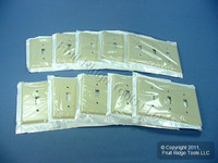 10 Leviton Ivory MIDWAY 3-Gang Toggle Switch Cover Wallplate Switchplates 80511-I