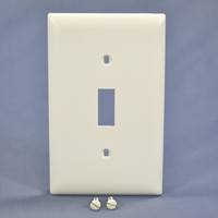 Pass & Seymour White Large 1-Gang UNBREAKABLE Switch Cover Nylon Wallplate TP1-W