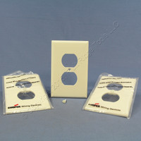 3 Cooper Light Almond Mid-Size 1-Gang Unbreakable Receptacle Nylon Wallplate Outlet Covers PJ8LA