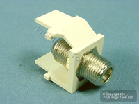 Leviton Acenti Sand Quickport F-Type Coaxial Cable Jack 75-Ohm AC084-FSF
