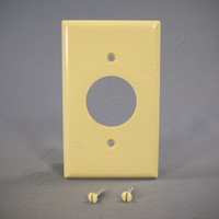 Cooper Ivory 1.406" Receptacle Single Outlet 1-Gang Standard Thermoset Wallplate Cover 2131V