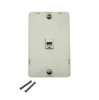 Leviton Almond Wall Phone Mounting Plate Telephone Jack 4-Wire 1-Gang 40914-A