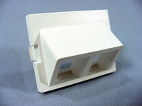 Leviton White MOS Wallplate 2-Port Angled Quickport 45� Adapter Module 41294-2QW