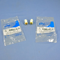 Leviton Quickport Banana Jacks Stereo Red/Black Stripe Audio Almond 40837-A PAIR