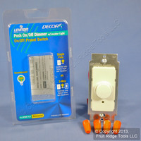 Leviton Illumatech Almond Push ON/OFF Preset Rotary Dimmer Light Switch Single Pole or 3-Way 660W Incandescent RPI06-1LA