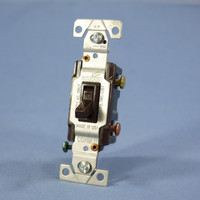 Cooper Brown 3-Way Toggle Wall Light Switch CO/ALR Aluminum Wiring 15A 5223-7B