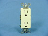 Leviton Almond Decora Receptacle Duplex Outlet NEMA 5-15R 15A 125V Quickwire 5328-A