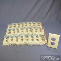 25 Leviton Almond LARGE Unbreakable Receptacle Wallplates Nylon Outlet Covers PJ8-A