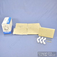 5 Leviton Ivory Residential 3-Gang Blank Cover Strap Mount Wallplates 86035