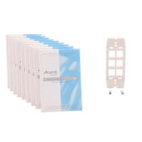 10 Leviton Quickport Sand Acenti 6-Port Wallplate Inserts AC646-SND