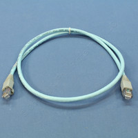 Leviton Blue 3' Cat 6+ Extreme Ethernet LAN Patch Cord Cable Cat6 Plus 3 Ft 62460-3L