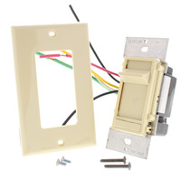Leviton Ivory Decora Slide Dimmer Switch Fluorescent 2-12 Bulbs 3-Way Preset 480W 277V 6663-P7I