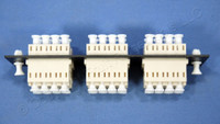 Leviton 5F100-24P LC Fiber Optic Plate Rack Patch Panel Mount with Beige Adapters