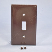 Cooper Brown Standard 1-Gang Thermoset Toggle Switch Plate Wallplate Cover 2134B