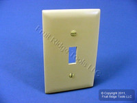 New P&S Ivory Large 1-Gang UNBREAKABLE Toggle Switch Nylon Cover Wallplate TP1-I