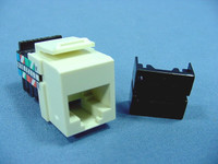 Leviton Almond Cat 3 Quickport Jack Cat3 RJ45 Telephone T568A/B 8-Wire 41108-RA3