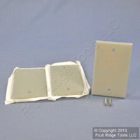 3 Leviton Gray 1-Gang Blank Unbreakable Wall Plates Box Covers 80714-GY