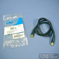 Leviton Black 3 Ft Coaxial Video Cable w/ GOLD PLUG Ends F-Type RG59 C5851-3GO