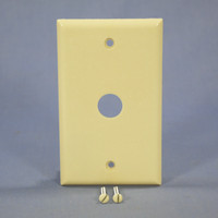 Eagle Ivory Standard 0.625" Telephone Coaxial Cable 1-Gang Thermoset Wallplate 2159V