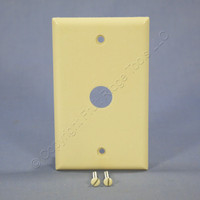 Eagle Ivory Standard 0.625" Telephone Coaxial Cable 1-Gang Thermoset Wallplate 2159V