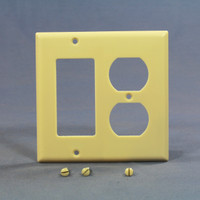 Cooper Ivory Decorator GFCI GFI & Duplex Receptacle Thermoset Wallplate Outlet Cover 2157V