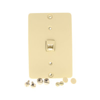 Leviton Ivory High-Impact Plastic Wall Mount Modular Phone Jack Screw Terminals Outlet Plate Type 630A 40257-I