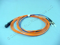 New 3M Leviton Fiber Optic Multi-Mode Duplex Patch Cable Cord MT-RJ ST 498MT-M03
