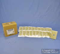 20 Leviton Ivory Phone Cable Wallplates Telephone .625" Box Mount 86017