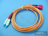 2M Leviton Fiber Optic Patch Cable Cord ST SC 62.5 Micron Duplex Multimode CTD62-02M