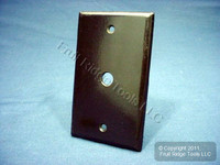 New Leviton Brown Phone Cable 1-Gang Wallplate Telephone .625" Box Mount 85017