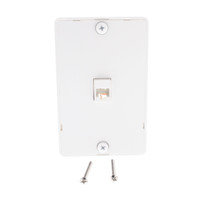 Cooper White 4-Conductor Telephone Jack 1G Wall Mounting Plate Type 630A 3521-4W