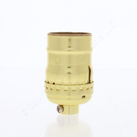 Leviton Keyless Light Socket Gilt Lamp Holder Short Electrolier 1/8 IPS Bushing 9347-GOLD