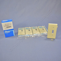 5 Leviton Ivory UNBREAKABLE End Panel Switch Sectional Cover Wallplates PSE1-I