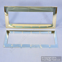 Leviton "24K" Gold Acenti 5-Gang Screwless Snap-On Outlet Switch Wallplate Cover ACWM5-24K