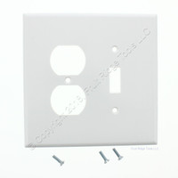 Leviton OVERSIZE White 2-Gang Switch Receptacle Wallplate Outlet Switchplate Jumbo Cover 88105