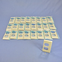25 Leviton Ivory UNBREAKABLE Sectional End Receptacle Wallplates Duplex Outlet Covers PSE8-I
