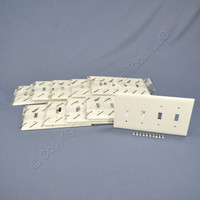 10 P&S Trademaster White 4-Gang Switch Cover Nylon UNBREAKABLE Wallplates TP4-W