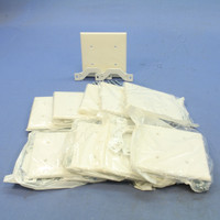 10 Leviton White 2-Gang Blank Unbreakable Wallplates Strap Mount Box Covers 80734-W